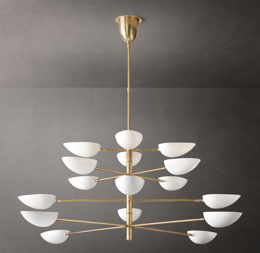 Radial Metal Cup Chandelier