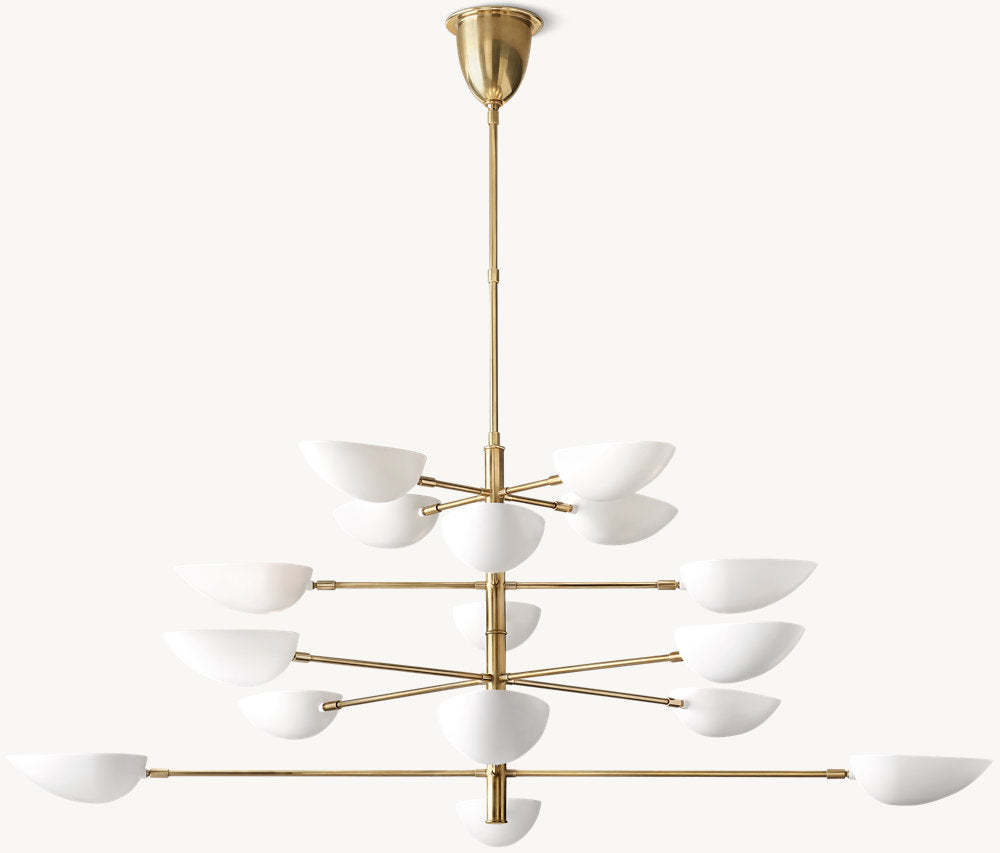 Radial Metal Cup Chandelier