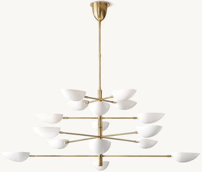 Radial Metal Cup Chandelier