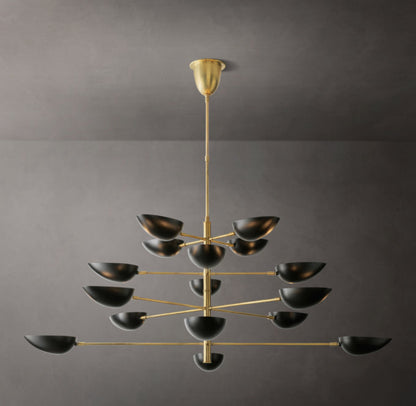 Radial Metal Cup Chandelier