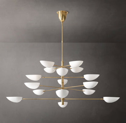 Radial Metal Cup Chandelier