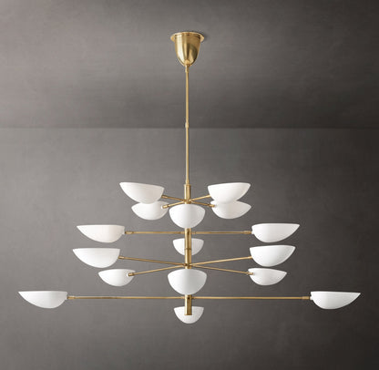 Radial Metal Cup Chandelier