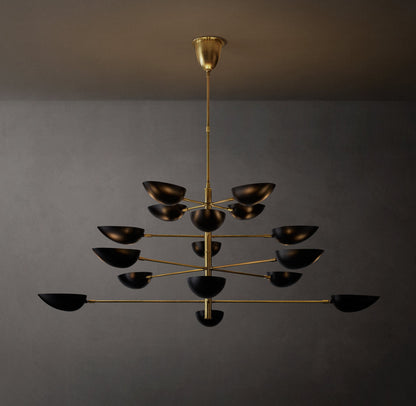 Radial Metal Cup Chandelier