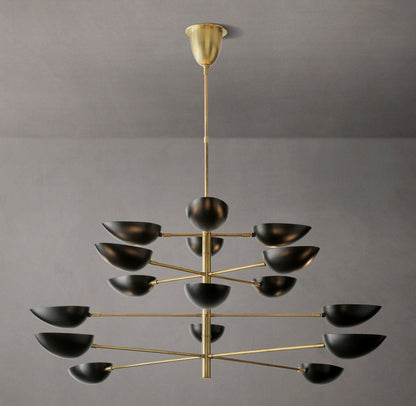 Radial Metal Cup Chandelier