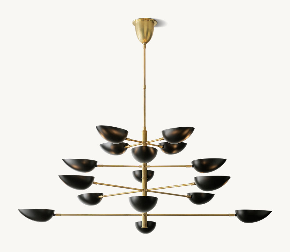 Radial Metal Cup Chandelier