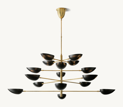 Radial Metal Cup Chandelier
