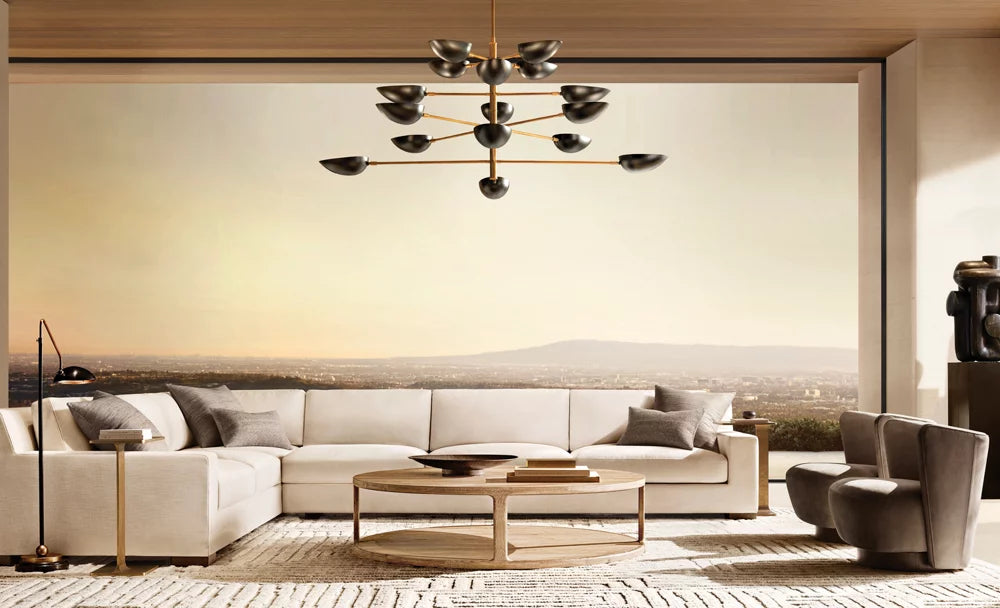 Radial Metal Cup Chandelier