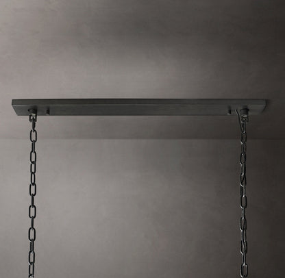 Rectangular Crystal Prism Gallery Chandelier