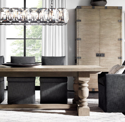 Rectangular Crystal Prism Gallery Chandelier
