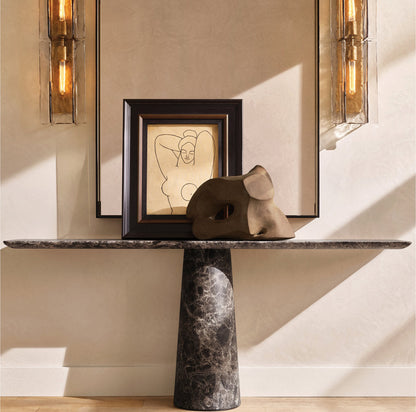 Rippled Smoke Glass Wall Light
