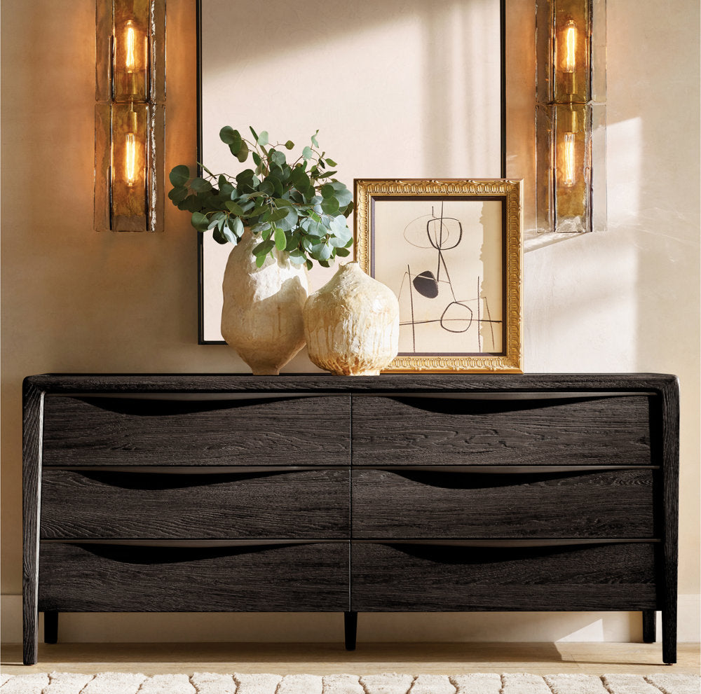 Rippled Smoke Glass Wall Light