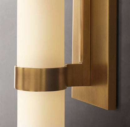 Slender Milk Glass Column Sconce
