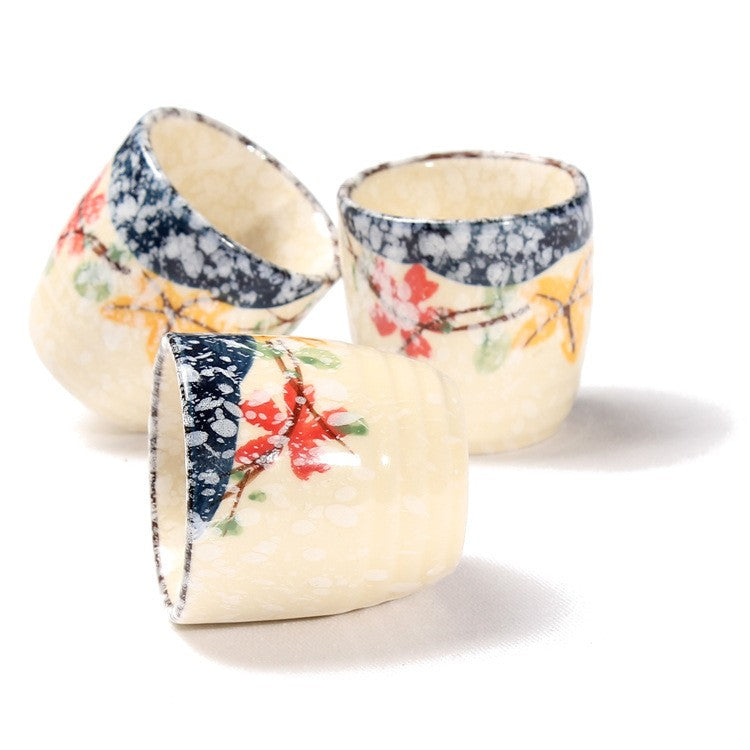 Snowfall Glaze Japanese Sake Cup