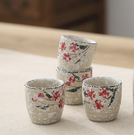 Snowfall Glaze Japanese Sake Cup