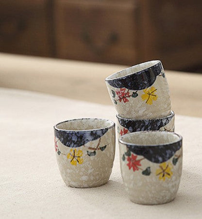 Snowfall Glaze Japanese Sake Cup
