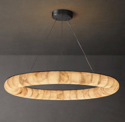 Ultra-Warm Calcite Halo Chandelier